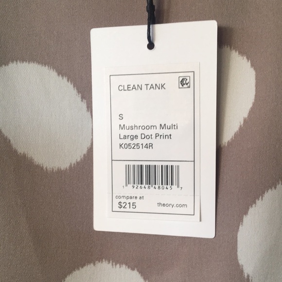 Theory Size Small Clean Tank Mushroom Multi Large Dot Print - Picture 5 of 8